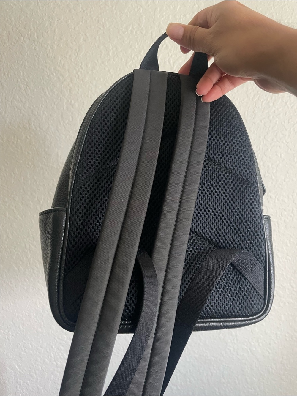 Coach mini Black Pebbled Backpack with Gold Details - Picture 4 of 8